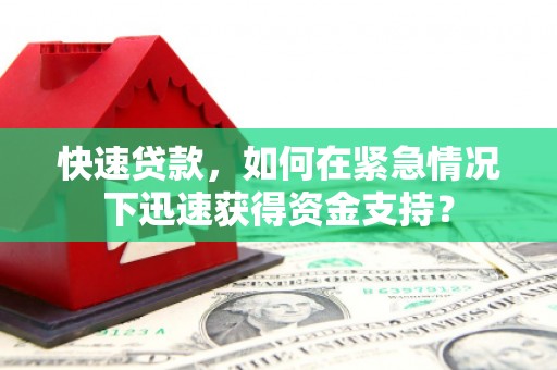 射洪快速贷款，如何在紧急情况下迅速获得资金支持？