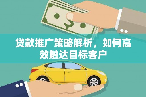 射洪贷款推广策略解析，如何高效触达目标客户