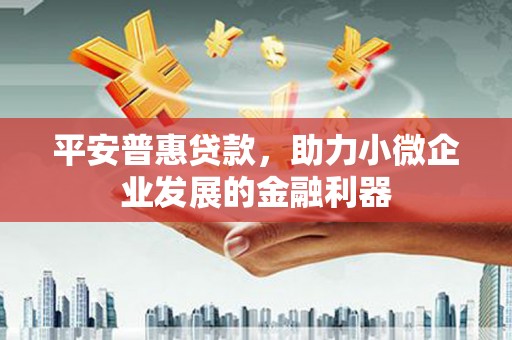射洪平安普惠贷款，助力小微企业发展的金融利器