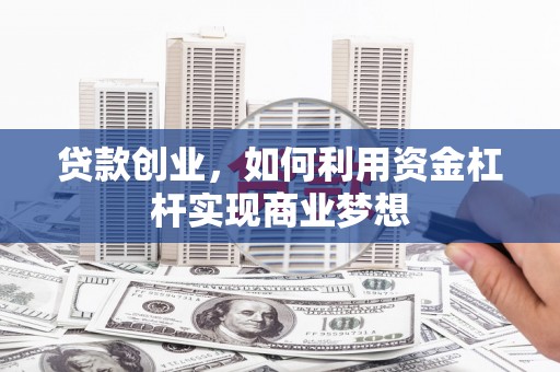 射洪贷款创业，如何利用资金杠杆实现商业梦想