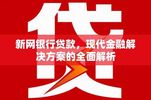 射洪新网银行贷款，现代金融解决方案的全面解析