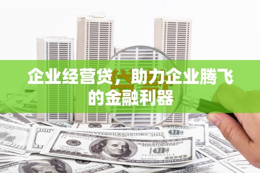 射洪企业经营贷，助力企业腾飞的金融利器