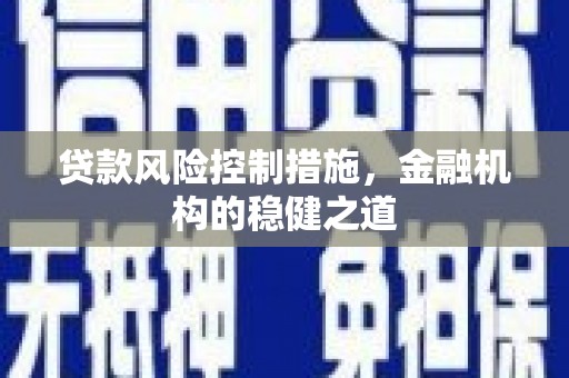 射洪贷款风险控制措施，金融机构的稳健之道