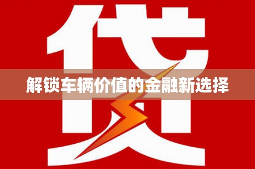 射洪解锁车辆价值的金融新选择