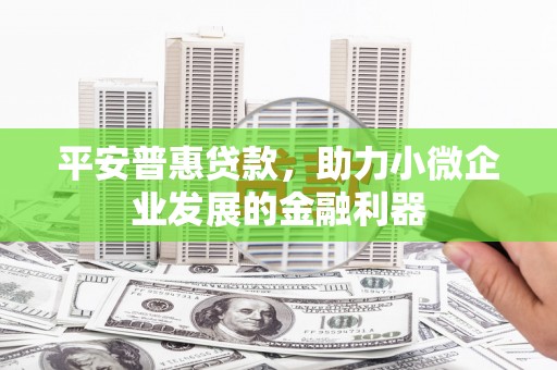 射洪平安普惠贷款，助力小微企业发展的金融利器