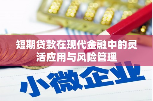 射洪短期贷款在现代金融中的灵活应用与风险管理