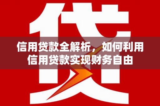 射洪信用贷款全解析，如何利用信用贷款实现财务自由