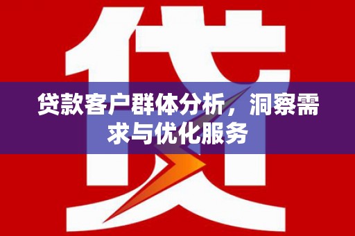 射洪贷款客户群体分析，洞察需求与优化服务